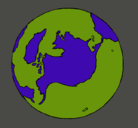 Dibujo Planeta Tierra pintado por edgar