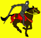 Dibujo Caballero a caballo IV pintado por timoteo