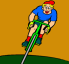 Dibujo Ciclista con gorra pintado por maite1162