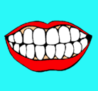 Dibujo Boca y dientes pintado por glenyely