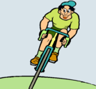 Dibujo Ciclista con gorra pintado por beethoven