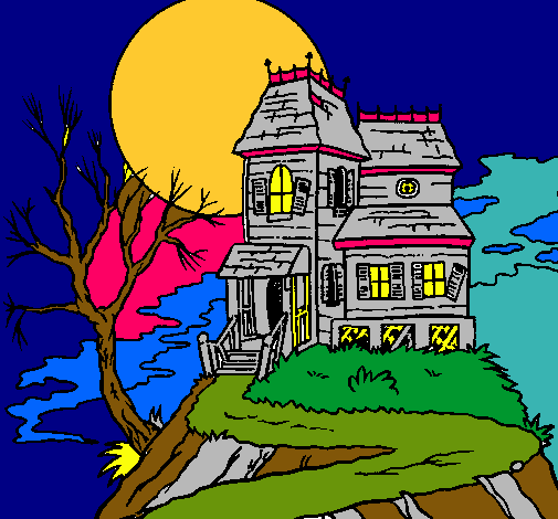 Dibujo Casa encantada pintado por cecilita
