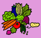 Dibujo verduras pintado por sarahi