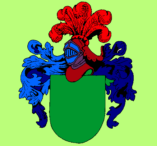 Escudo de armas y casco