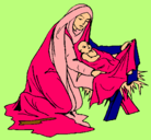 Dibujo Nacimiento del niño Jesús pintado por ANALIA