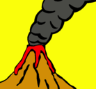 Dibujo Volcán pintado por volcan