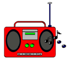 Dibujo Radio cassette 2 pintado por miquel