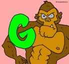 Dibujo Gorila pintado por quefeocambien