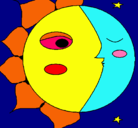 Dibujo Sol y luna 3 pintado por Geritax