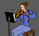 Dibujo Dama violinista pintado por lunayka