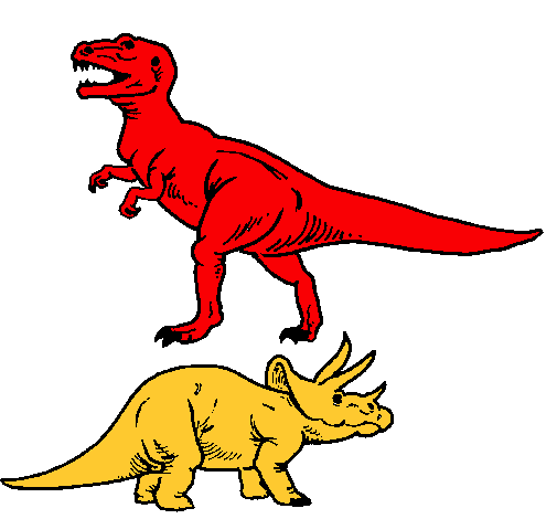 Triceratops y tiranosaurios rex