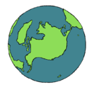 Dibujo Planeta Tierra pintado por olaaaaaaaaa