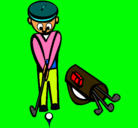 Dibujo Jugador de golf II pintado por mama