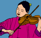 Dibujo Violinista pintado por lunayka