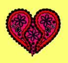 Dibujo Corazón de flores pintado por DuLzezitha