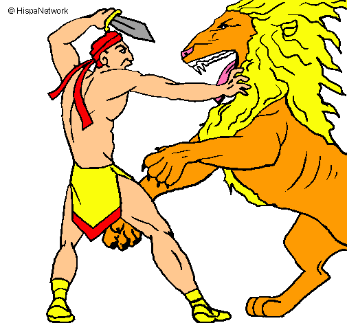 Gladiador contra león