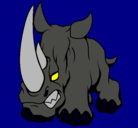 Dibujo Rinoceronte II pintado por juanca