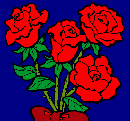 Dibujo Ramo de rosas pintado por Yooo