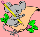Dibujo Ratón con lapiz y papel pintado por blanquita