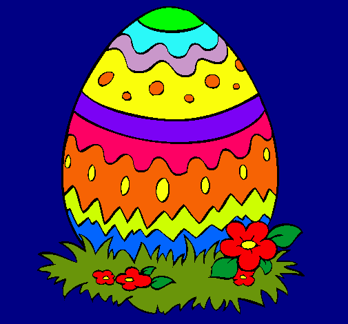 Dibujo Huevo de pascua 2 pintado por Yooo