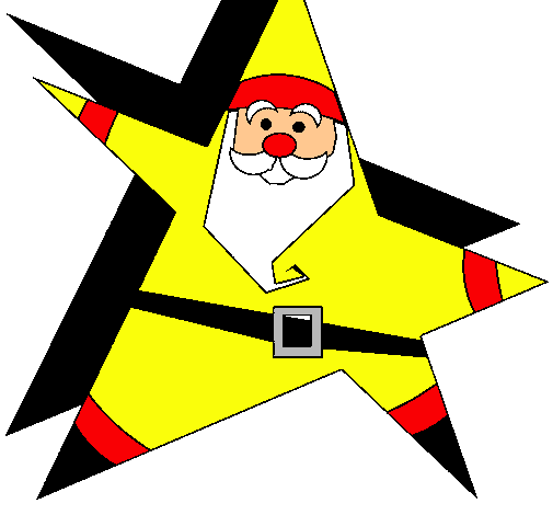 Papa Noel en forma de estrella