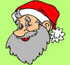 Dibujo Cara Papa Noel pintado por MERCEDES