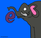 Dibujo Elefante pintado por esther