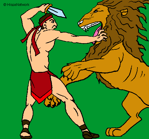 Gladiador contra león