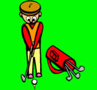Dibujo Jugador de golf II pintado por pablo