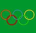 Dibujo Anillas de los juegos olimpícos pintado por 222222222220