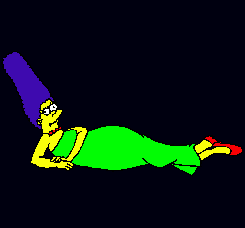 Dibujo Marge pintado por juanca