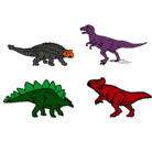 Dibujo Dinosaurios de tierra pintado por ariel