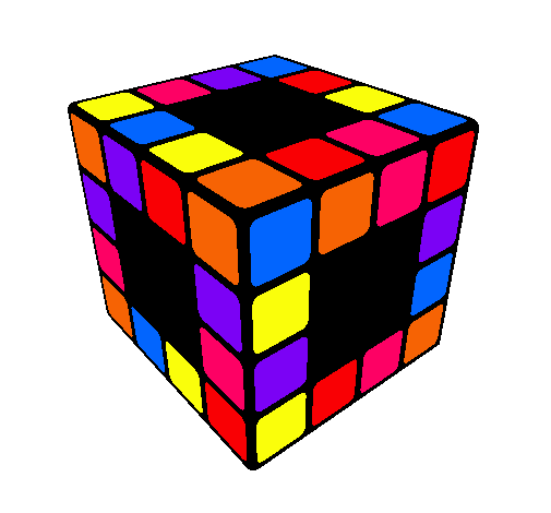 Dibujo Cubo de Rubik pintado por Sakuu