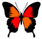 Dibujo Mariposa con alas negras pintado por mireia123
