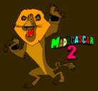 Dibujo Madagascar 2 Alex pintado por dgfdfdfd