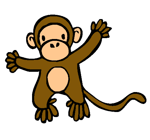 Dibujo Mono pintado por luzadriana