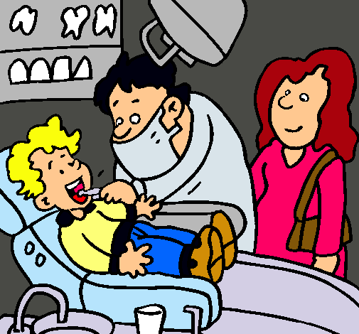 Niño en el dentista