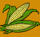 Dibujo Mazorca de maíz pintado por Llara