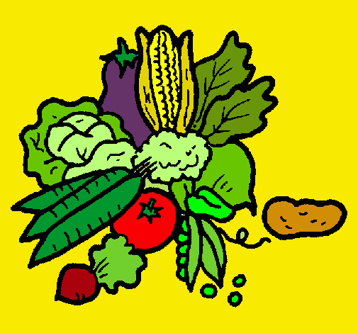 Dibujo verduras pintado por tosande