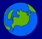 Dibujo Planeta Tierra pintado por alixsa