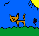 Dibujo Gato 9 pintado por cari