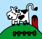 Dibujo Vaca feliz pintado por lola