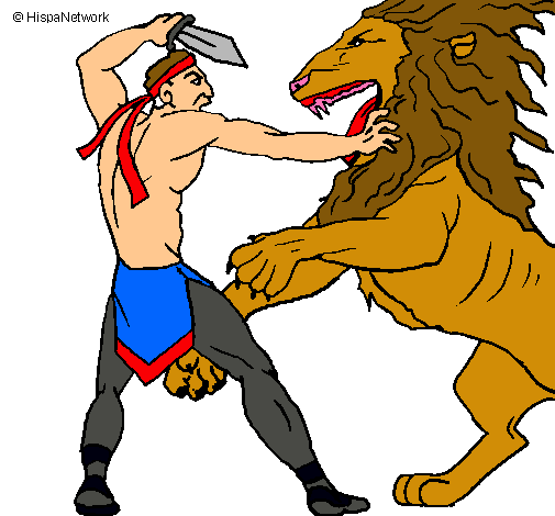 Gladiador contra león