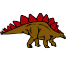 Dibujo Stegosaurus pintado por walter