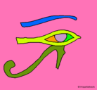 Dibujo Ojo Horus pintado por cghjuyhg