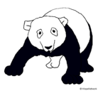 Dibujo Oso panda pintado por saku