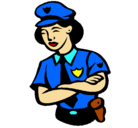Dibujo Mujer policía pintado por reree