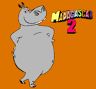Dibujo Madagascar 2 Gloria pintado por ipopotamo