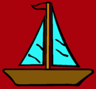 Dibujo Barco velero pintado por denia