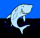 Dibujo Tiburón pintado por valeri